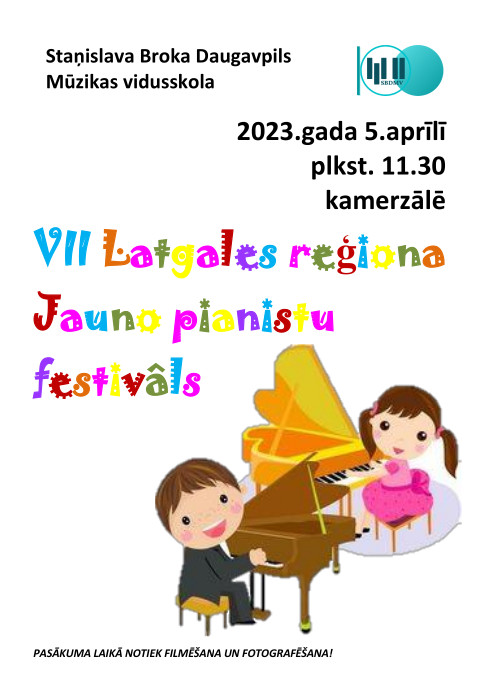 VII Latgales reģiona jauno pianistu festivāla afiša